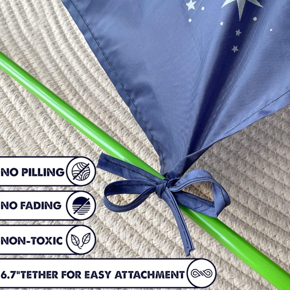 Tiny Land Glow In The Dark Space Fort Tent 9.4" X 12.6" - Picture 5 of 9